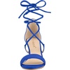 image:imageAllegra K Women Kitten Heel Lace Up Open Toe Sandals  ABS outsole 2 38 inches heel height Trendy and elegant look Ankle strap fastening Open toe designRoyal Blue