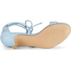 image:imageAllegra K Women Kitten Heel Lace Up Open Toe Sandals  ABS outsole 2 38 inches heel height Trendy and elegant look Ankle strap fastening Open toe designSky Blue