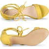 image:imageAllegra K Women Kitten Heel Lace Up Open Toe Sandals  ABS outsole 2 38 inches heel height Trendy and elegant look Ankle strap fastening Open toe designYellow