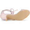 image:imageAllegra K Women Kitten Heel Lace Up Open Toe Sandals  ABS outsole 2 38 inches heel height Trendy and elegant look Ankle strap fastening Open toe designBeige Pink