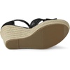image:imageAllegra K Women Lace Espadrilles Wedge Sandals  TPR Outsole Open Toe with Ankle Strap Buckle Decor Platform Heel Espadrille Style Easy to MatchBlack