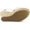 image:imageAllegra K Women Lace Espadrilles Wedge Sandals  TPR Outsole Open Toe with Ankle Strap Buckle Decor Platform Heel Espadrille Style Easy to MatchPurple