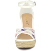 image:imageAllegra K Women Lace Espadrilles Wedge Sandals  TPR Outsole Open Toe with Ankle Strap Buckle Decor Platform Heel Espadrille Style Easy to MatchPurple