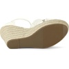 image:imageAllegra K Women Lace Espadrilles Wedge Sandals  TPR Outsole Open Toe with Ankle Strap Buckle Decor Platform Heel Espadrille Style Easy to MatchWhite