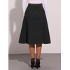 image:imageAllegra K Womens Denim Skirt A Line Button Down Midi Jean Skirts  High Waisted Stretchy Pockets Elastic Waist Back Below Knee Length Casual Summer Western SkirtsBlack