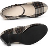 image:imageAllegra K Womens Houndstooth Platform Stiletto Heels Mary Janes Pumps  Party ShoesBlack Brown