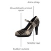 image:imageAllegra K Womens Houndstooth Platform Stiletto Heels Mary Janes Pumps  Party ShoesBlack Brown