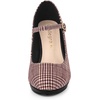image:imageAllegra K Womens Houndstooth Platform Stiletto Heels Mary Janes Pumps  Party ShoesBurgundy