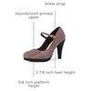 image:imageAllegra K Womens Houndstooth Platform Stiletto Heels Mary Janes Pumps  Party ShoesBurgundy
