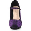 image:imageAllegra K Womens Houndstooth Platform Stiletto Heels Mary Janes Pumps  Party ShoesPurple