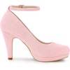 image:imageAllegra K Womens Low Platform Round Toe Stiletto Heels Ankle Strap Pumps  38 Platform Heels Pumps With Closed Toe Comfortable Heel Pump Dress Wedding Party Office Pumps ShoesBling Pink