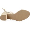 image:imageAllegra K Womens Open Toe Lace Up Mid Chunky Heeled Sandals  Party SandalsBeige
