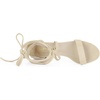 image:imageAllegra K Womens Open Toe Lace Up Mid Chunky Heeled Sandals  Party SandalsBeige
