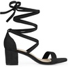 image:imageAllegra K Womens Open Toe Lace Up Mid Chunky Heeled Sandals  Party SandalsBlack