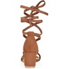 image:imageAllegra K Womens Open Toe Lace Up Mid Chunky Heeled Sandals  Party SandalsBrown