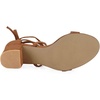 image:imageAllegra K Womens Open Toe Lace Up Mid Chunky Heeled Sandals  Party SandalsBrown