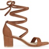 image:imageAllegra K Womens Open Toe Lace Up Mid Chunky Heeled Sandals  Party SandalsBrown