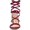 image:imageAllegra K Womens Open Toe Lace Up Mid Chunky Heeled Sandals  Party SandalsBurgundy