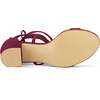 image:imageAllegra K Womens Open Toe Lace Up Mid Chunky Heeled Sandals  Party SandalsBurgundy