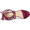 image:imageAllegra K Womens Open Toe Lace Up Mid Chunky Heeled Sandals  Party SandalsBurgundy
