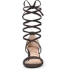 image:imageAllegra K Womens Open Toe Lace Up Mid Chunky Heeled Sandals  Party SandalsCoffee