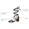 image:imageAllegra K Womens Open Toe Lace Up Mid Chunky Heeled Sandals  Party SandalsCoffee