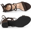 image:imageAllegra K Womens Open Toe Lace Up Mid Chunky Heeled Sandals  Party SandalsCoffee