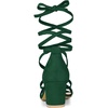 image:imageAllegra K Womens Open Toe Lace Up Mid Chunky Heeled Sandals  Party SandalsGreen