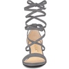 image:imageAllegra K Womens Open Toe Lace Up Mid Chunky Heeled Sandals  Party SandalsGrey