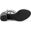 image:imageAllegra K Womens Open Toe Lace Up Mid Chunky Heeled Sandals  Party SandalsGrey