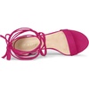 image:imageAllegra K Womens Open Toe Lace Up Mid Chunky Heeled Sandals  Party SandalsHot Pink