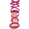 image:imageAllegra K Womens Open Toe Lace Up Mid Chunky Heeled Sandals  Party SandalsHot Pink