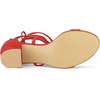 image:imageAllegra K Womens Open Toe Lace Up Mid Chunky Heeled Sandals  Party SandalsOrange