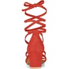 image:imageAllegra K Womens Open Toe Lace Up Mid Chunky Heeled Sandals  Party SandalsOrange