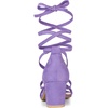 image:imageAllegra K Womens Open Toe Lace Up Mid Chunky Heeled Sandals  Party SandalsPurple