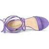 image:imageAllegra K Womens Open Toe Lace Up Mid Chunky Heeled Sandals  Party SandalsPurple