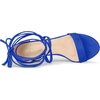 image:imageAllegra K Womens Open Toe Lace Up Mid Chunky Heeled Sandals  Party SandalsRoyal Blue