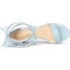 image:imageAllegra K Womens Open Toe Lace Up Mid Chunky Heeled Sandals  Party SandalsSky Blue