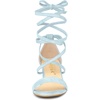 image:imageAllegra K Womens Open Toe Lace Up Mid Chunky Heeled Sandals  Party SandalsSky Blue