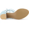 image:imageAllegra K Womens Open Toe Lace Up Mid Chunky Heeled Sandals  Party SandalsSky Blue