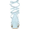image:imageAllegra K Womens Open Toe Lace Up Mid Chunky Heeled Sandals  Party SandalsSky Blue