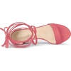 image:imageAllegra K Womens Open Toe Lace Up Mid Chunky Heeled Sandals  Party SandalsWatermelon Red
