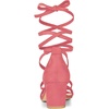 image:imageAllegra K Womens Open Toe Lace Up Mid Chunky Heeled Sandals  Party SandalsWatermelon Red