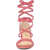 image:imageAllegra K Womens Open Toe Lace Up Mid Chunky Heeled Sandals  Party SandalsWatermelon Red