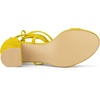 image:imageAllegra K Womens Open Toe Lace Up Mid Chunky Heeled Sandals  Party SandalsYellow