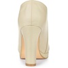 image:imageAllegra K Womens Platform Round Toe Chunky Heelss Ankle Booties  Dress BootsBeige
