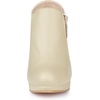 image:imageAllegra K Womens Platform Round Toe Chunky Heelss Ankle Booties  Dress BootsBeige