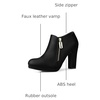 image:imageAllegra K Womens Platform Round Toe Chunky Heelss Ankle Booties  Dress BootsBlack