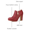 image:imageAllegra K Womens Platform Round Toe Chunky Heelss Ankle Booties  Dress BootsRed
