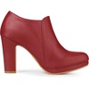 image:imageAllegra K Womens Platform Round Toe Chunky Heelss Ankle Booties  Dress BootsRed